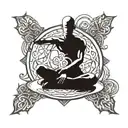 avatar the last airbender meditating man tattoo design idea