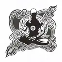 avatar the last airbender meditating man tattoo design idea