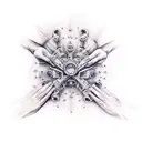 pintura de adan y dios manos tattoo design idea