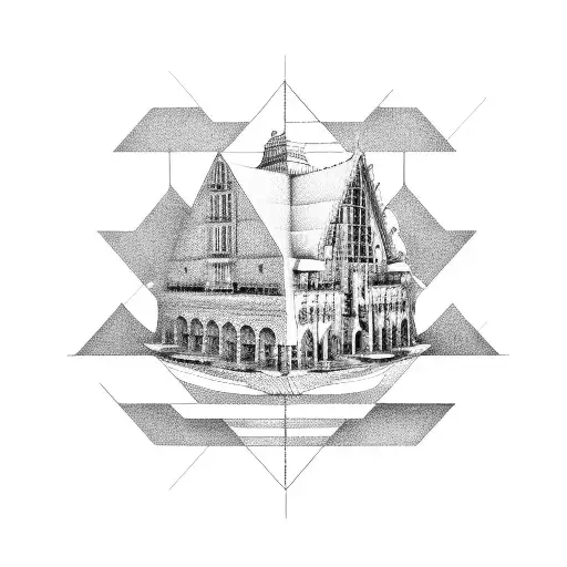 Architecture tattoo design idea