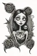 Coraline, Nightmare before Christmas, Corpse Bride tattoo design idea