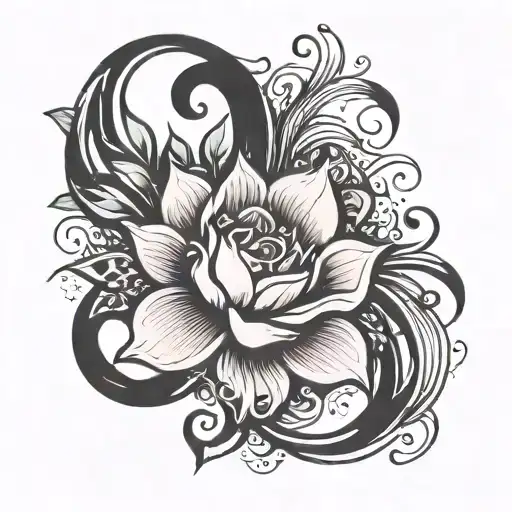 Simple line, abstract, self love, acceptance, courage, going with the flow, wanderlust  tattoo design idea