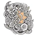 Simple line, abstract, self love, acceptance, courage, going with the flow, wanderlust  tattoo design idea