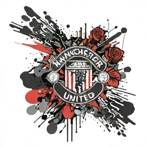 manchester united logo tattoo design idea