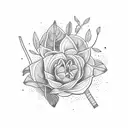 sage plant tattoo design idea