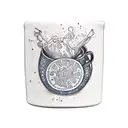 kintsugi inspired tea cup tattoo design idea