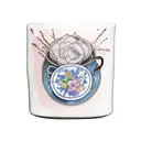 kintsugi inspired tea cup tattoo design idea