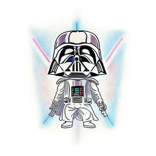 Darth Vader's lightsaber tattoo design idea