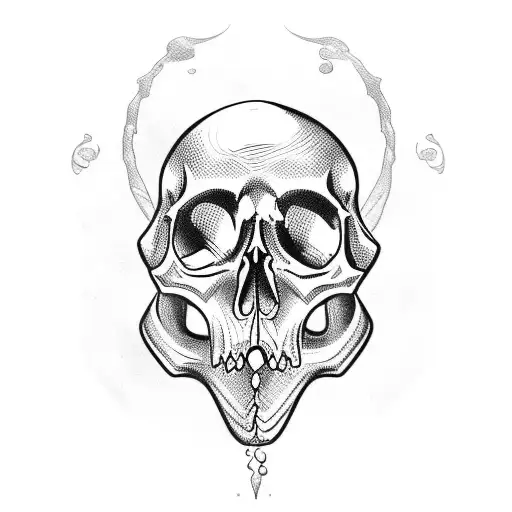 skull with dive mask tattoo design idea