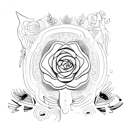 Wood chisel and paint art brush  tattoo design idea