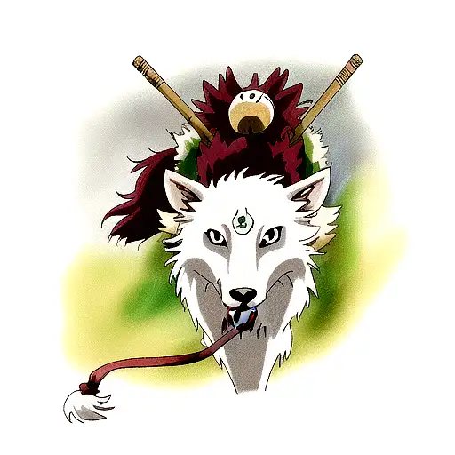 princess mononoke tattoo design idea
