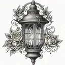 Lantern do not go gentle into that good night tattoo design idea