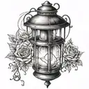 Lantern do not go gentle into that good night tattoo design idea