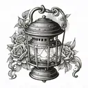 Lantern do not go gentle into that good night tattoo design idea