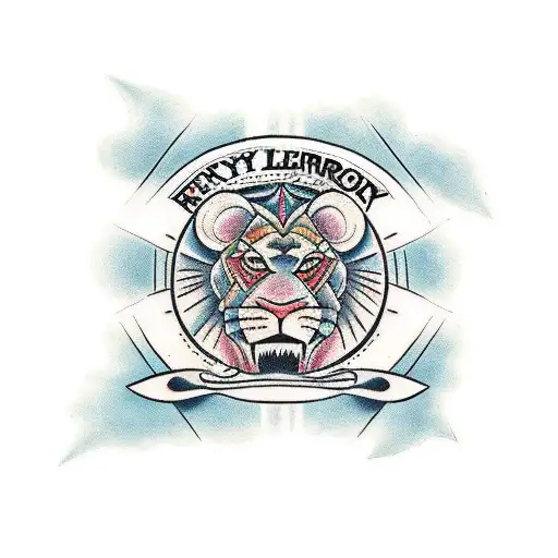 rey leon tattoo design idea