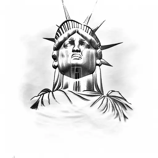 we the people, American flag, lady liberty  tattoo design idea