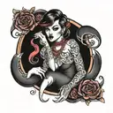slut tattoo design idea
