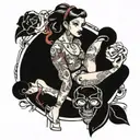 slut tattoo design idea