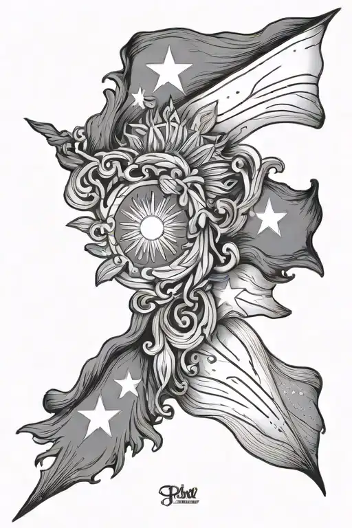 filipino flag tattoo design idea
