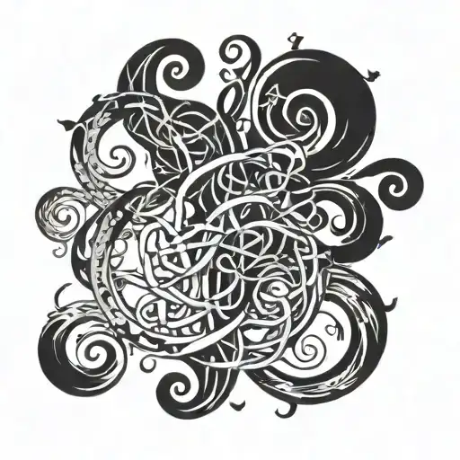 friend group with all J initials intertwined tattoo design idea