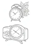 mostrador digital alarm clock tattoo design idea