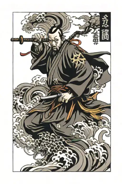 wu tang clan shogun tattoo design idea