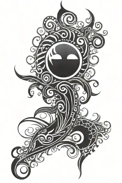 oceans and seas Neptune looking tattoo design idea