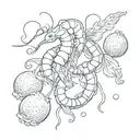 shrimp juggling mandarins tattoo design idea