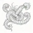 shrimp juggling mandarins tattoo design idea