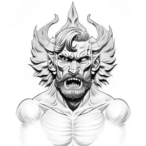 leon del orgullo escanor  tattoo design idea