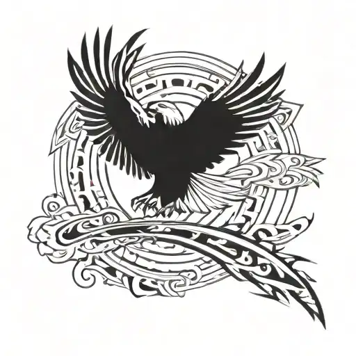 eagle soaring tattoo design idea