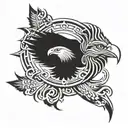 sikh eagle tattoo design idea