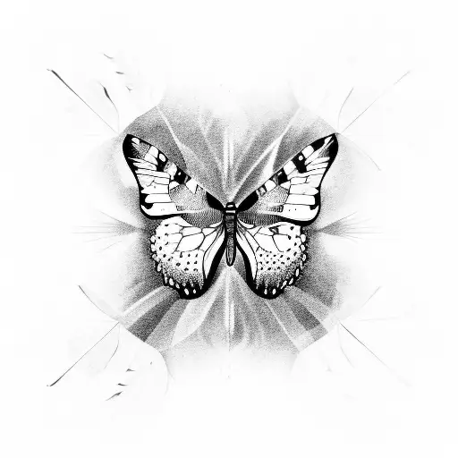 butterfly inspired by Travis Scott song "butterfly effect" tattoo design idea