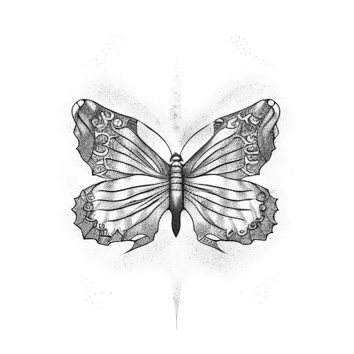 travis scott floating and his body is a butterfly tattoo design idea