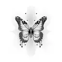 butterfly inspired by Travis Scott song "butterfly effect" tattoo design idea