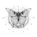 rapper travis scott floating where body is a butterfly tattoo design idea