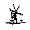 windmill tattoo design idea