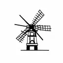 windmill tattoo design idea