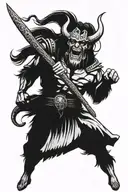 evil dead viking tattoo design idea