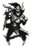 evil dead viking tattoo design idea