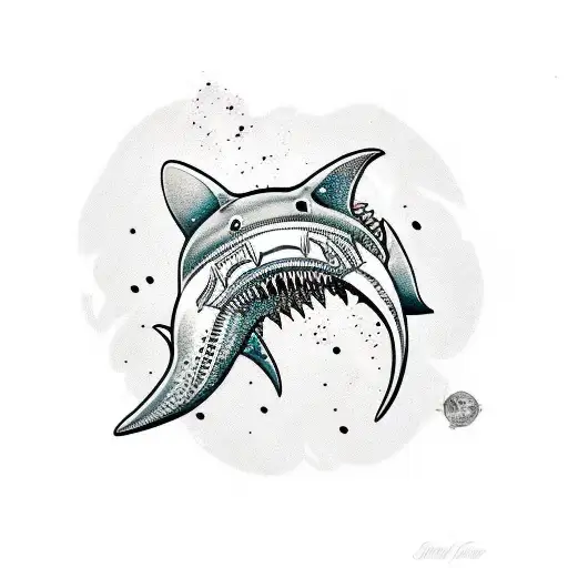 maori shark tourtle manta ray hummerhead tattoo design idea