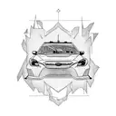 subaru drift car tattoo design idea