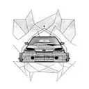 subaru drift car tattoo design idea