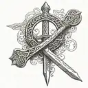 Celtic sword  tattoo design idea