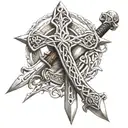 Celtic sword  tattoo design idea