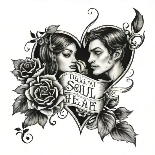 Take my soul, take my heart, el amor es ciego tattoo design idea