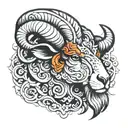 aires ram head tattoo design idea