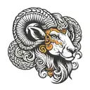 aires ram head tattoo design idea