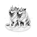 Dark Cerberus tattoo design idea