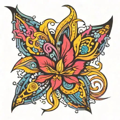 psychedelic patterns tattoo design idea